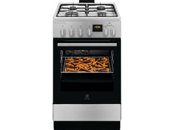 ELECTROLUX LKK560232X Kombinált tűzhely, SteamBake, AirFry, Multi 8, Termosztát, 58 l ELECTROLUX LKK560232X Kombinált tűzhely, SteamBake, AirFry, Multi 8, Termosztát, 58 l